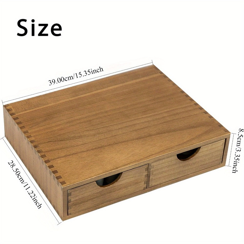Coffee Machine Stand with K-Cup Storage Rack – Wooden Countertop Coffee & Tea Organizer with Drawer, Holds 30 Boxes of K-Cups or Tea Bags
