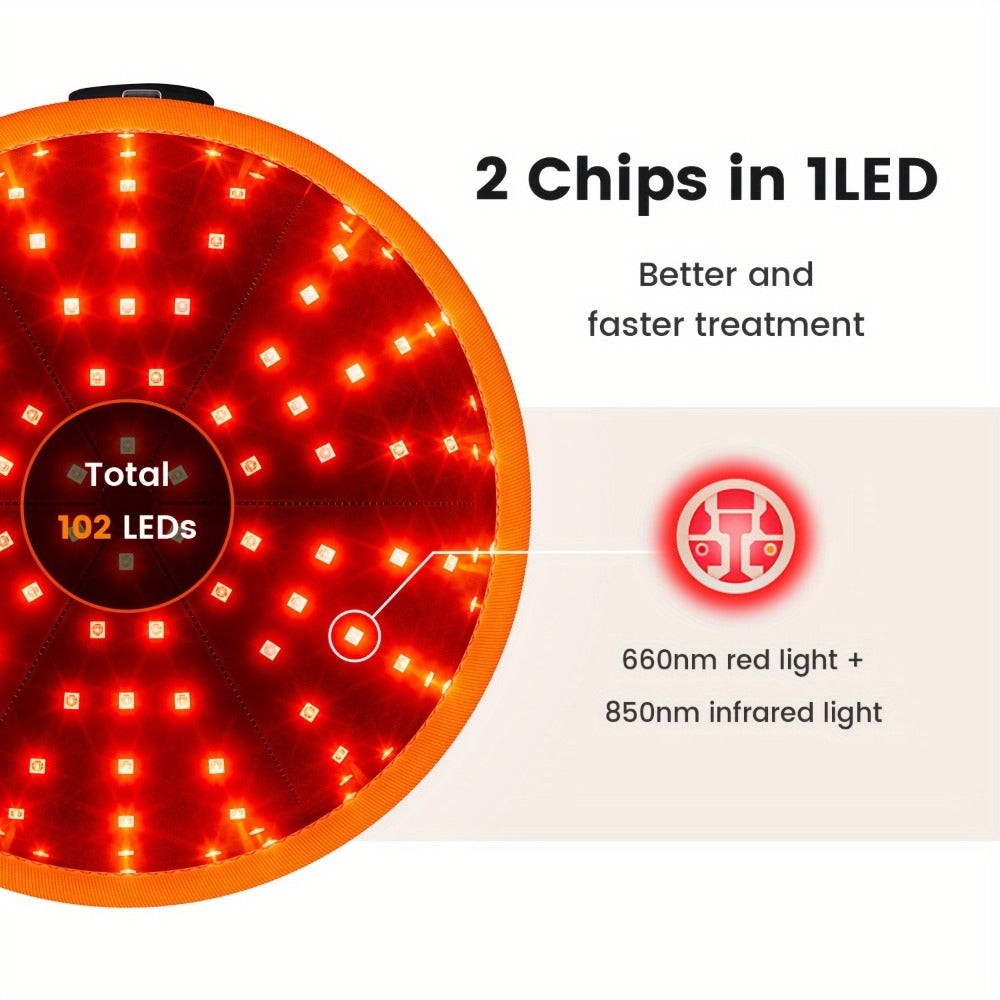 Red Light Therapy Cap 101 LEDs Detachable LED Panel Infrared Light Hat for Brain Relaxation for Entryways, Bedrooms and Living Spaces