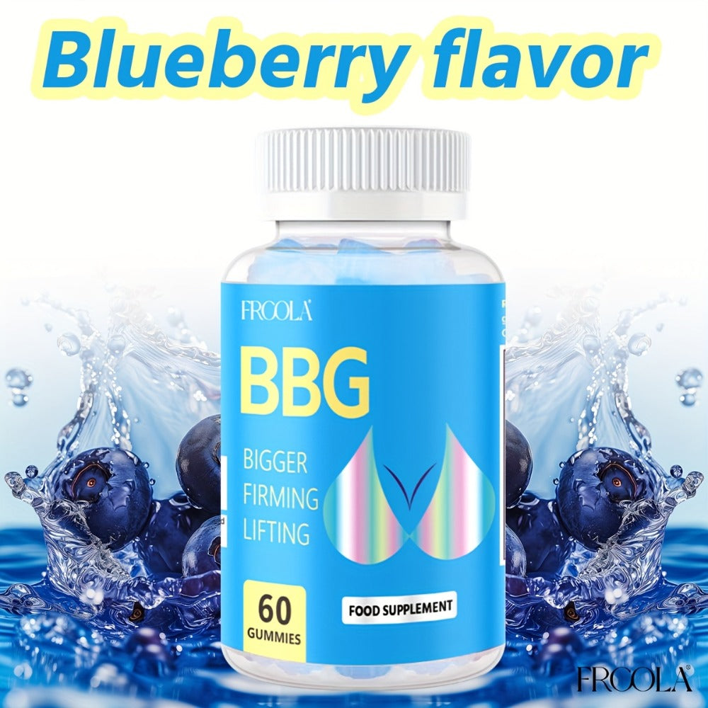 Women's BBL & BBG Herbal Gummies, Bum & Chest Enhancement Support Supplement for Women, Strawberry Flavor