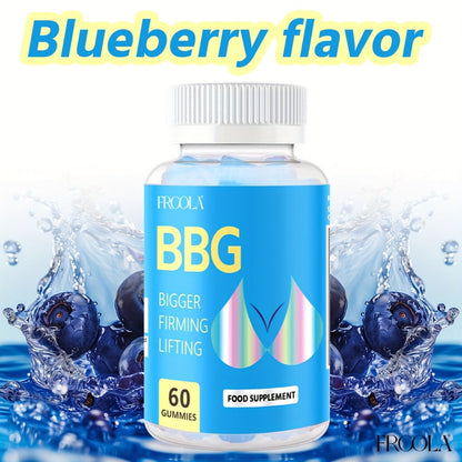 Women's BBL & BBG Herbal Gummies, Bum & Chest Enhancement Support Supplement for Women, Strawberry Flavor
