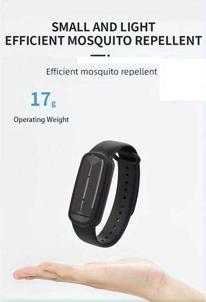 Ultrasonic Mosquito Bracelet 3-Pack, USB Rechargeable Intelligent Bug Wristband for Camping, Outdoor