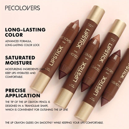 Non-Smearing Contour Lip Liner Set 6 Pcs, Smooth Paste Matte Formula Precise Definition, for Makeup, Travel and Everyday Vanity Use