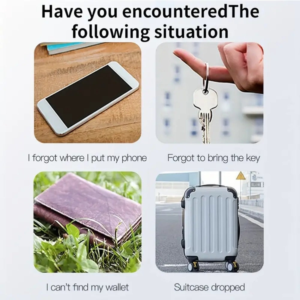 Solar Mini Key Finder Smart Tracker Anti-Lost Alarm Device – Portable Location Tracker for Keys Phone Wallet Luggage Pets