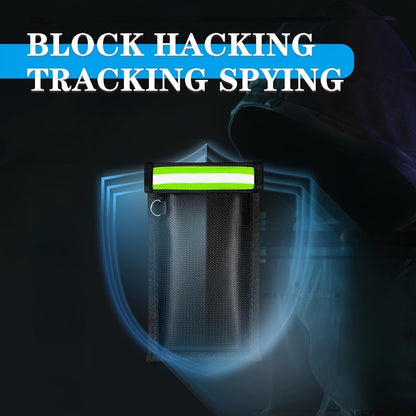 Faraday Bag Signal Blocking Pouch with Reflective Strips, EMP Protection Anti-Tracking Anti-Theft Sleeve for Laptop