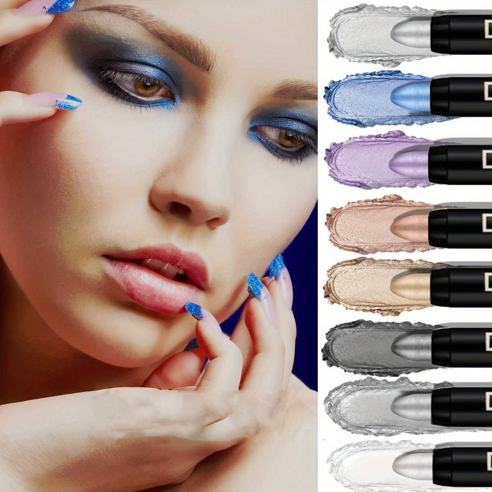Gel Eyeshadow Stick Pencil Set 16 Colors Pearl Shimmer Matte Blendable Eye Makeup Crayons, for Makeup, Travel and Everyday Vanity Use