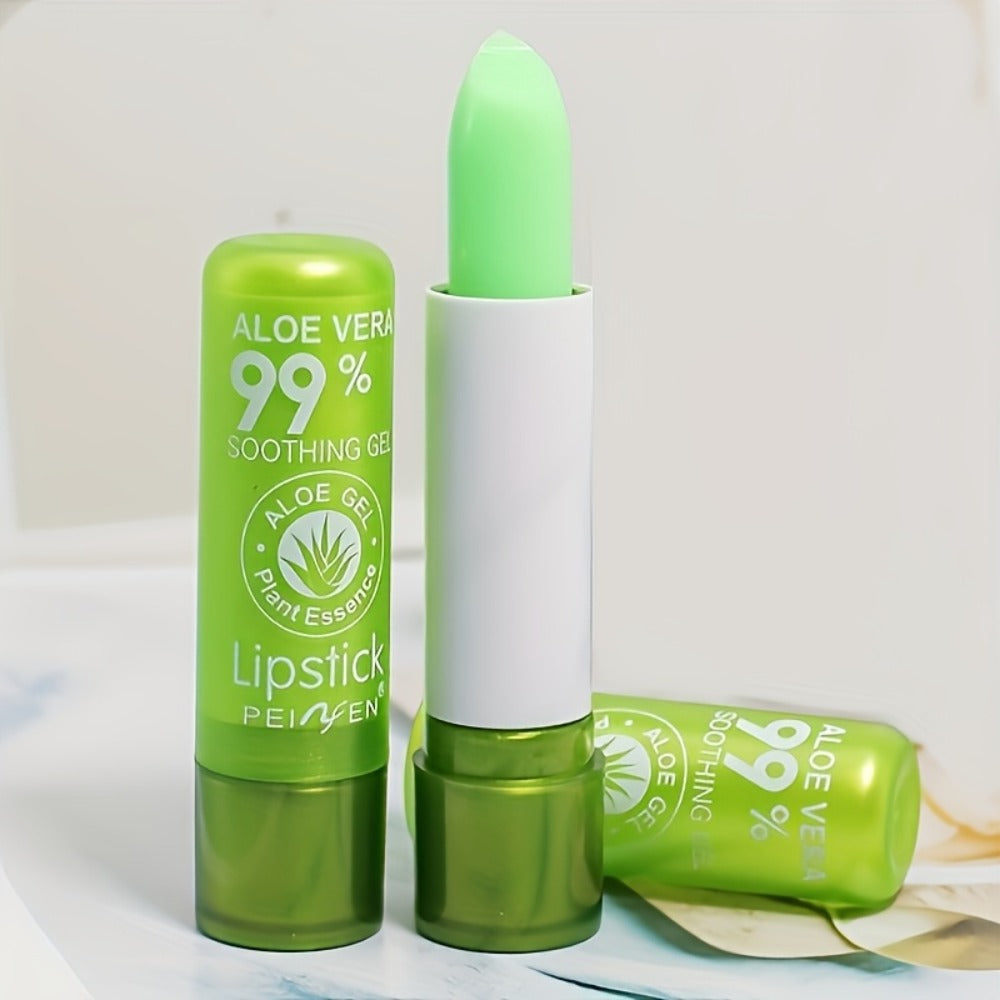Color Changing Lipstick Set Aloe Squalane Green to Pink Magic Tint pH Reactive Lip Balm Personalized Tint for Women Gift Set