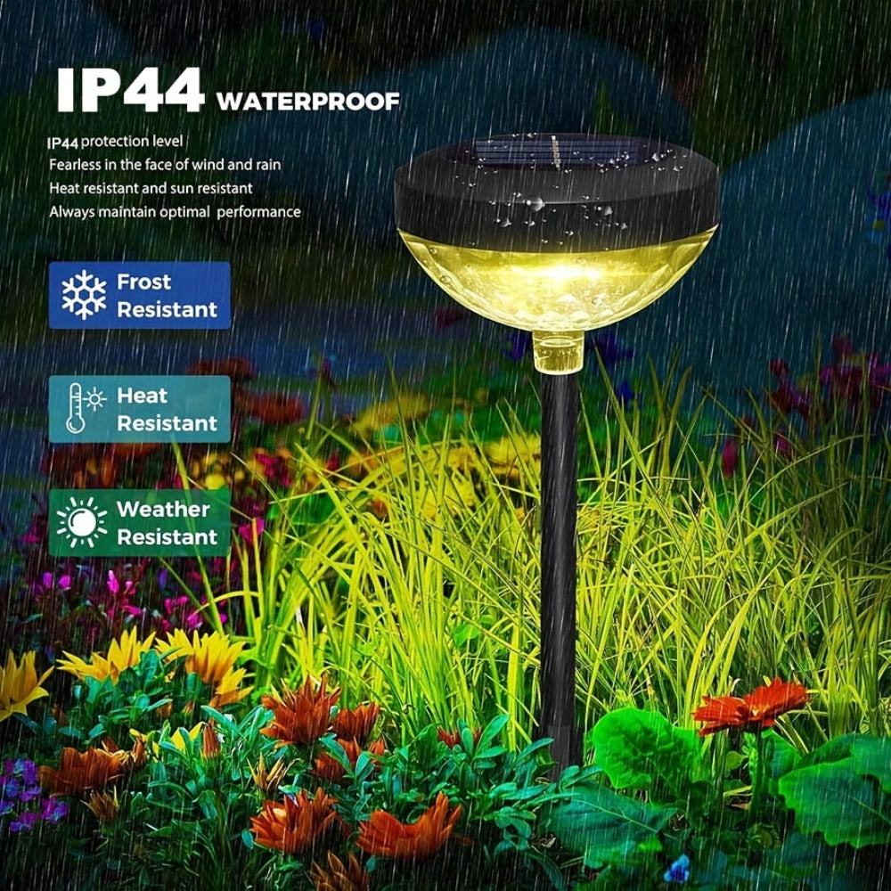 Solar Outdoor Lights 6-Pack IP44 Landscape Stakes with Light Sensor and Color/Warm White Mode