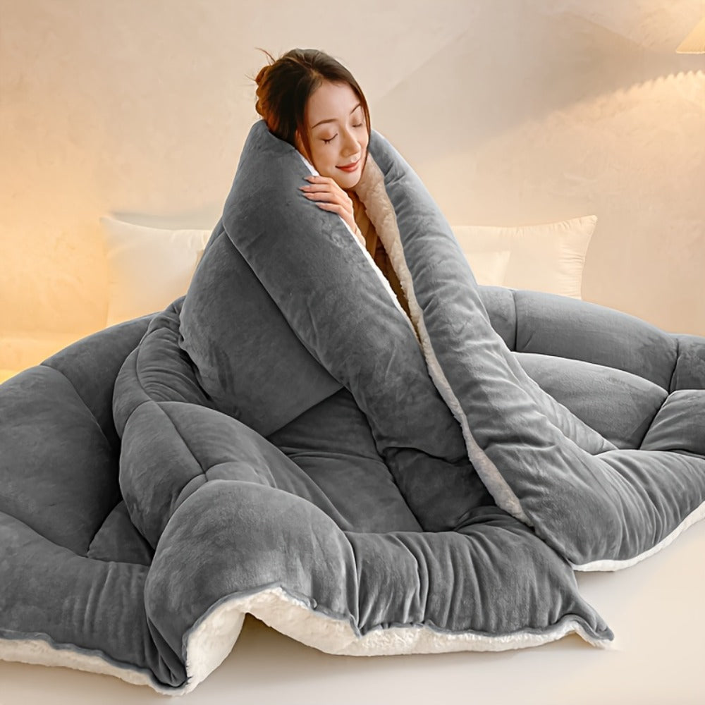 Sherpa Fleece Comforter Set Extra Thick Plush Microfiber Reversible Soft Warm Luxury Bed Blanket Twin XL Full Queen King 10 Colors