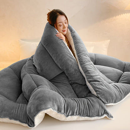 Sherpa Fleece Comforter Set Extra Thick Plush Microfiber Reversible Soft Warm Luxury Bed Blanket Twin XL Full Queen King 10 Colors