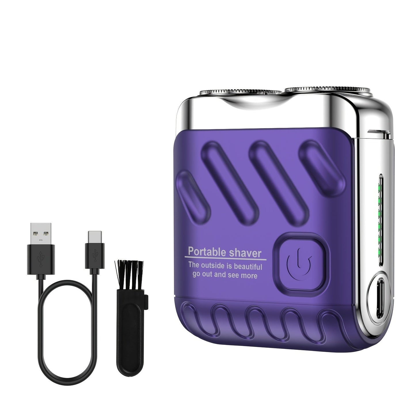 Electric Shaver Magnetic Dual-Blade Mini Razor with Two Speeds, USB Charging and Select Waterproof Options