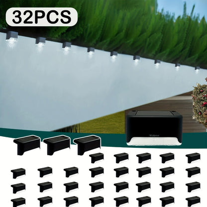 Solar Step Lights Outdoor LED Stair Lights Solar Powered for Stairs Steps Fence Deck Railing for Entryways, Bedrooms and Living Spaces