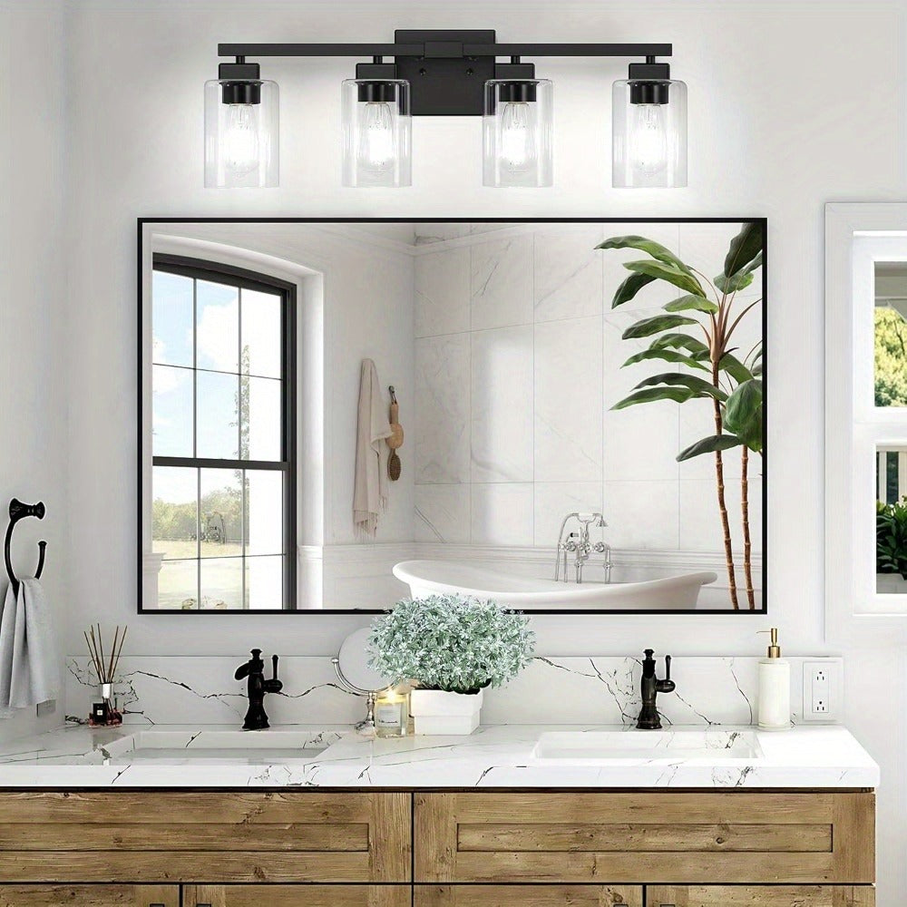 Modern Black Vanity Light Bar Wall Sconce Bathroom Fixture 3 4 5 Light Over Mirror Bedroom for Entryways, Bedrooms and Living Spaces