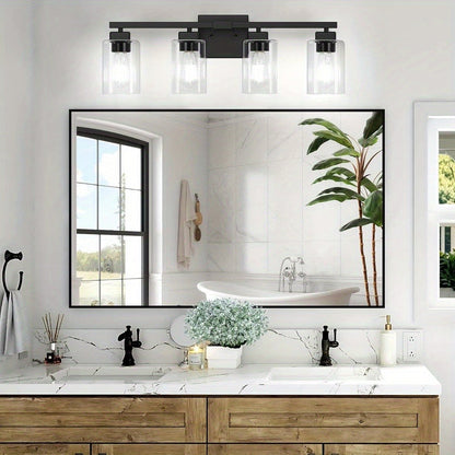 Modern Black Vanity Light Bar Wall Sconce Bathroom Fixture 3 4 5 Light Over Mirror Bedroom for Entryways, Bedrooms and Living Spaces