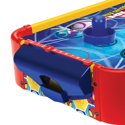 Kids Tabletop Air Hockey Table Marvel Spidey and His Amazing Friends - Officially Licensed Wood Surface