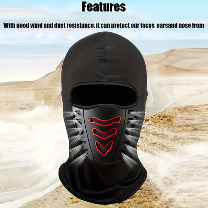 Motorcycle Full Face Mask Winter Thermal – Windproof Anti-Dust Neck Cover, Breathable Air Vents, Cold Weather Balaclava for Men, Snug Fit