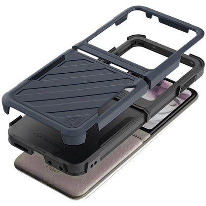 Phone Case Navy Dual-Layer PC and TPU Cover for Motorola Razr 2024 in a Single-Color Configuration