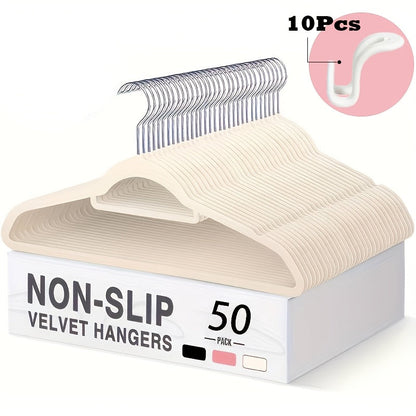 Velvet Hangers Non-Slip Slim Space Saving Clothes Hangers, Premium Flocked Suit Hangers for Closet Organization