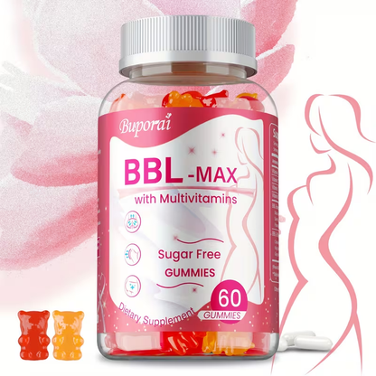 BBL Booty Gummies with Saw Palmetto & Wild Yam for Bath Time, Home Spa and Personal Care, with the Listed Configuration