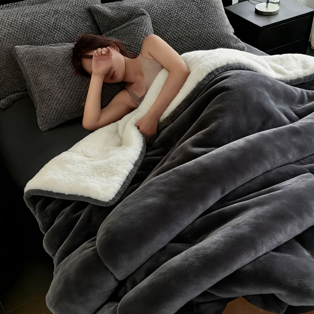 Sherpa Fleece Comforter Set Extra Thick Plush Microfiber Reversible Soft Warm Luxury Bed Blanket Twin XL Full Queen King 10 Colors
