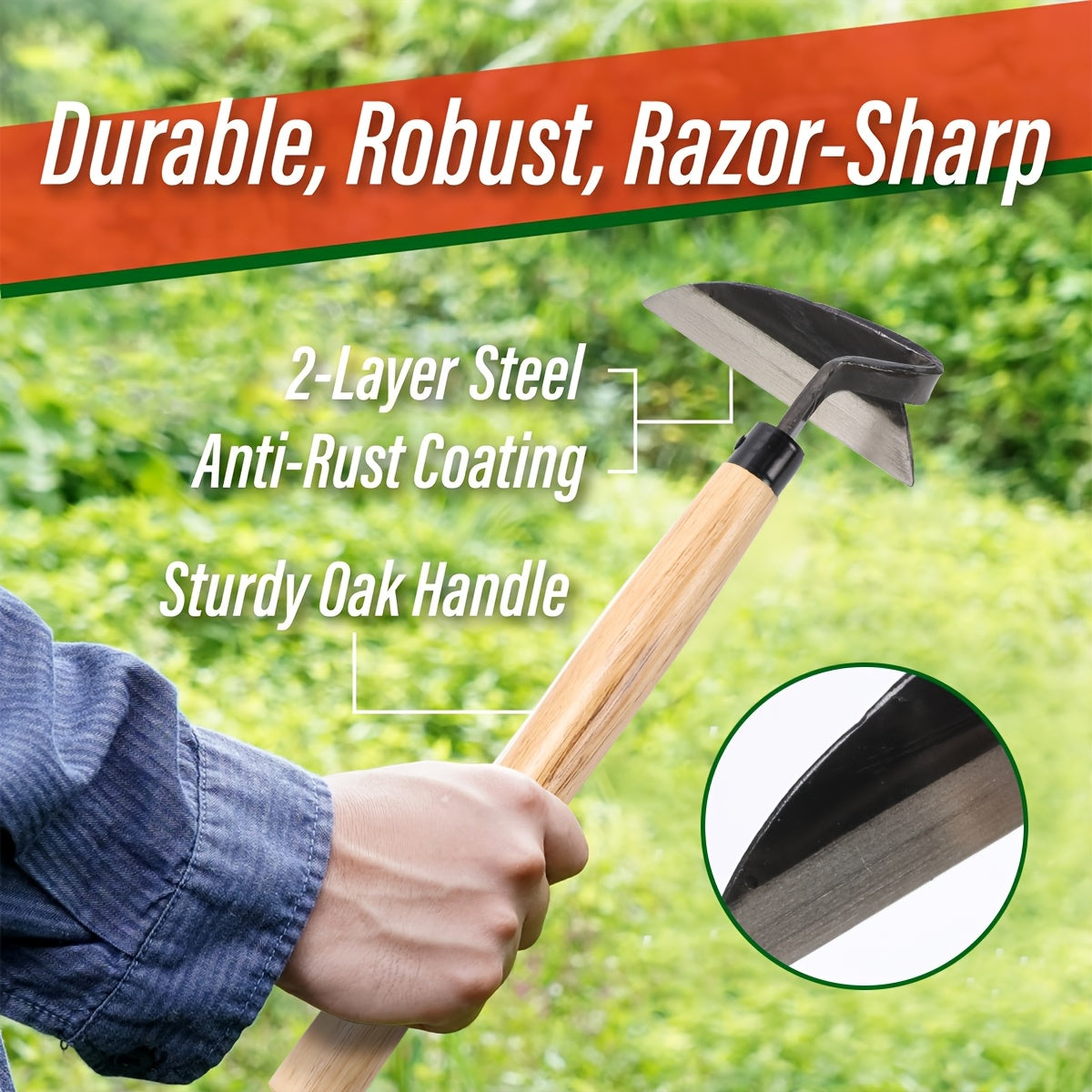 Garden Sickle for Garden, Patio and Yard Use, with the Listed Configuration, for Everyday Use and Organized Storage