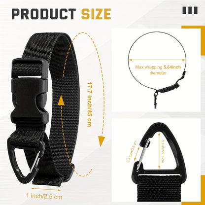 Extension Cord Organizer Straps 10-Pack – Heavy Duty 17 Inch Adjustable Storage Straps with Triangle Hanging Clips