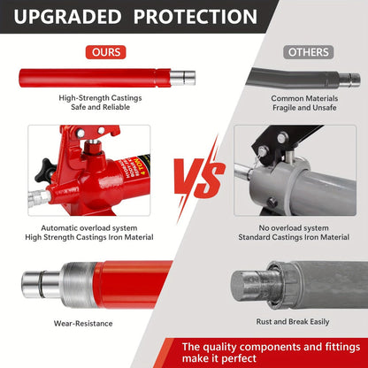 Porta Power Hydraulic Jack Kit 4 / 10 / 20 Ton, High Carbon Steel Body Repair Ram Set for Pulling Pushing Lifting Bending Straightening