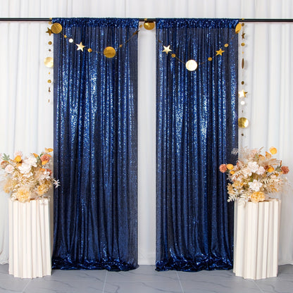 Sequin Backdrop Curtain for Party Wedding – 4x8ft Shimmering Glitter Curtain for Birthday Photo Booth Stage Decoration, Easy Hang