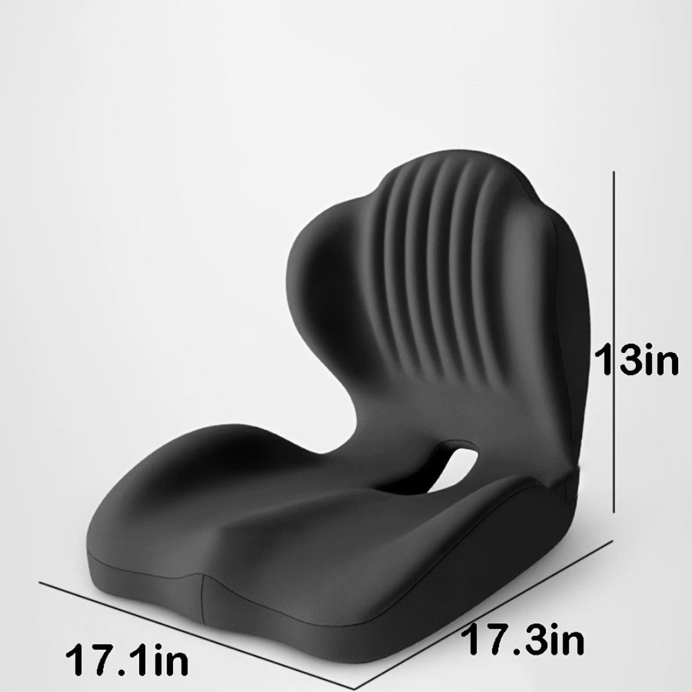 Hip & Lumbar Support Seat Cushion Ergonomic Memory Foam – Breathable High-Density Back Support Pillow for Office Chair