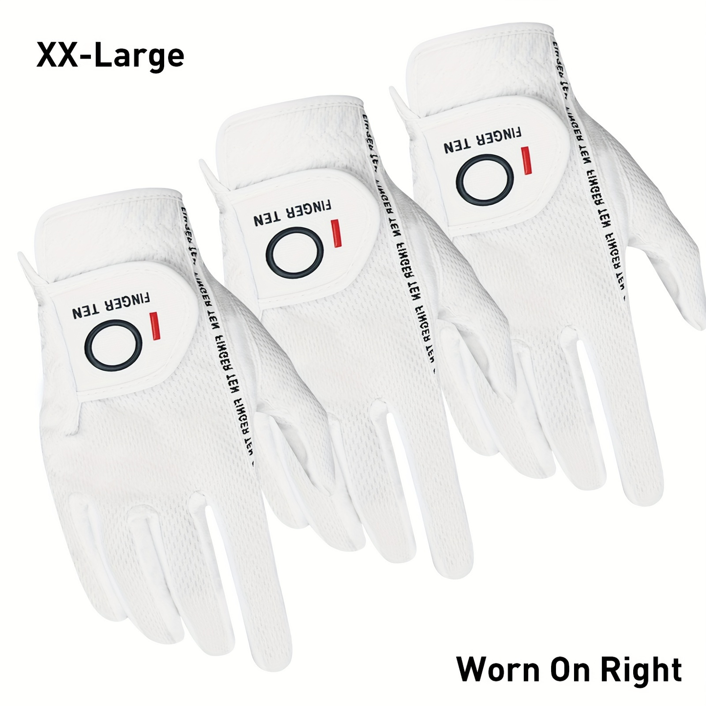 Wet Weather Golf Gloves Rain Grip 3-Pack for Men | Breathable Water-Resistant Golf Gloves for Left & Right Hand