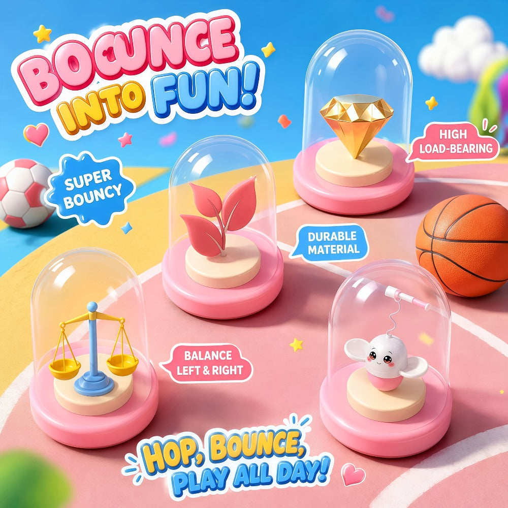 LED Light Up Bouncing Ball for Kids, Colorful Illuminated Balance Toy for Indoor & Outdoor Play, Fun Pink & Interesting Black