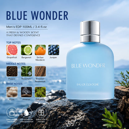 Men's Eau De Cologne Spray 3.4 fl oz, Grapefruit, Bergamot & Juniper Fragrance, Perfect Gift for Dating