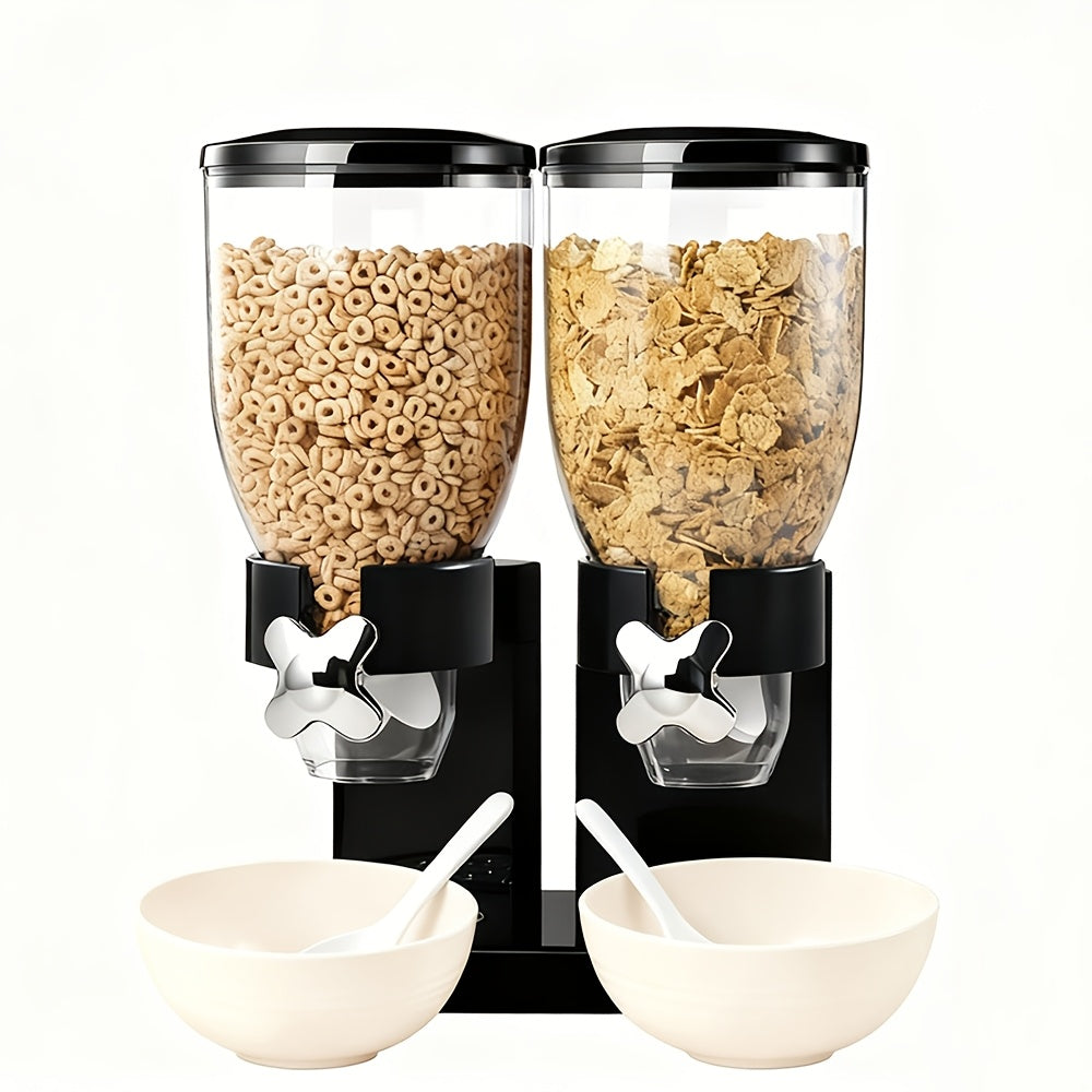 Dry Food Dispenser & Candy Organizer with Spoon Bowl Lid, Countertop Snack Container for Pantry Kitchen 17.5 Oz