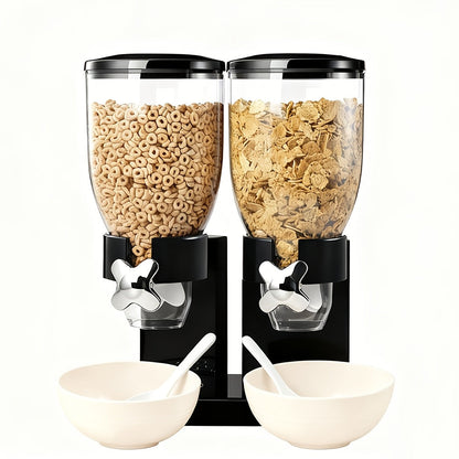 Dry Food Dispenser & Candy Organizer with Spoon Bowl Lid, Countertop Snack Container for Pantry Kitchen 17.5 Oz