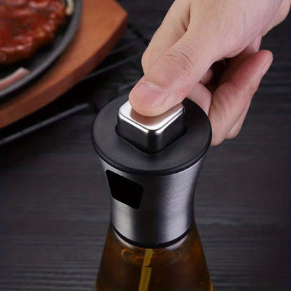 Oil Sprayer for Cooking Stainless Steel, Pressurized Glass Olive Oil Spray Bottle for Kitchen BBQ Grilling Baking Air Fryer