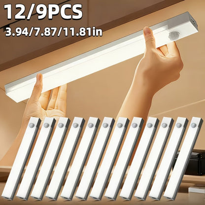 USB-C Rechargeable Motion Sensor LED Light Bar Sets in 10, 20 or 30cm Sizes and 6-, 9- or 12-Packs