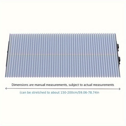 Front Window Sunshade Auto Retractable 46cm | Thermal Insulation Sun Blocking, Easy Fold & Store, Summer Essential Car Accessory for Sedan