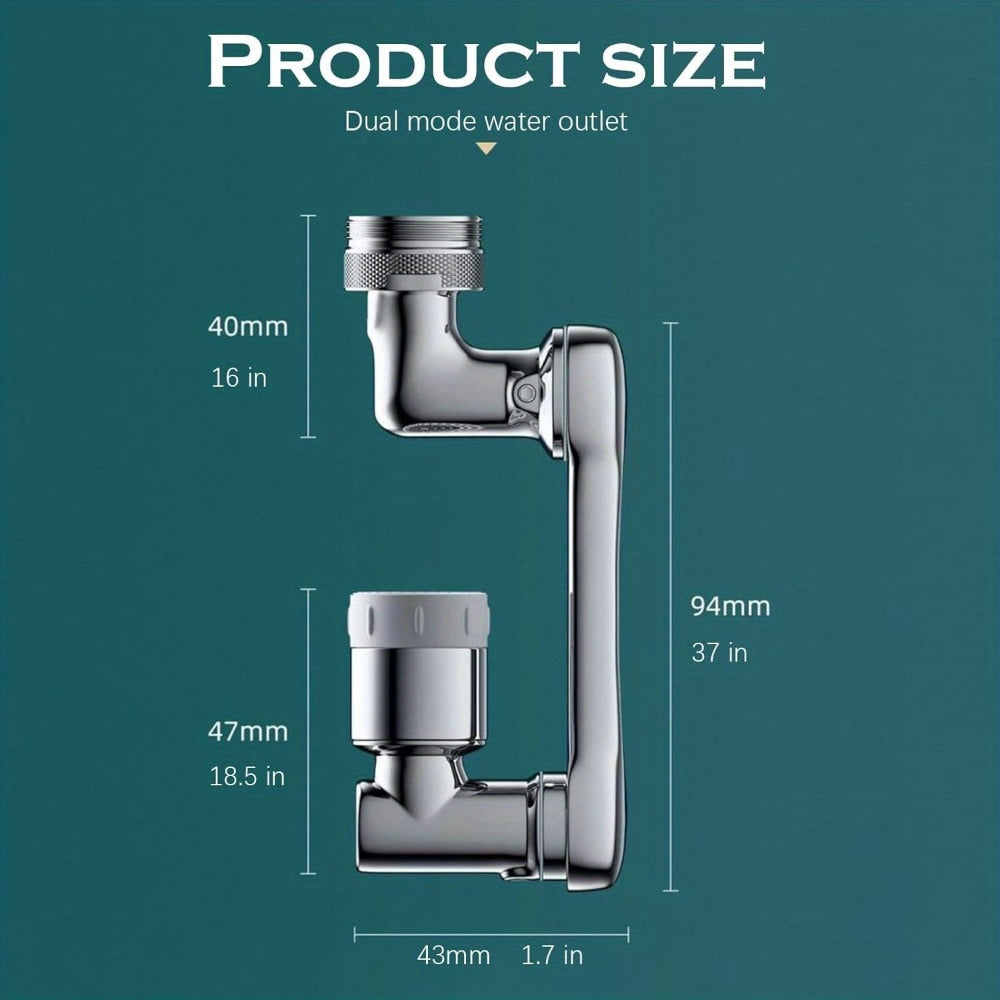 1440° Rotating Faucet Extender Brass Multifunctional 1080° 360° Swivel Robotic Arm Sink for Home Plumbing Maintenance and Repair