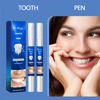 Teeth Whitening Pen 2-Pack, Gluten-Free Gel Formula for Yellow Teeth, Gentle Deep Cleaning & Bright White Smile