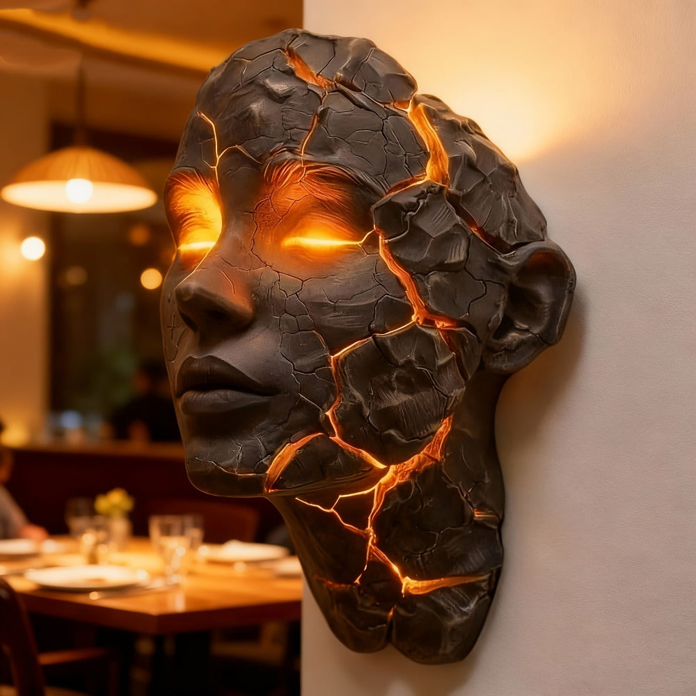 3D Shattered Soul Wall Lamp for Entryways, Bedrooms and Living Spaces, with the Listed Configuration