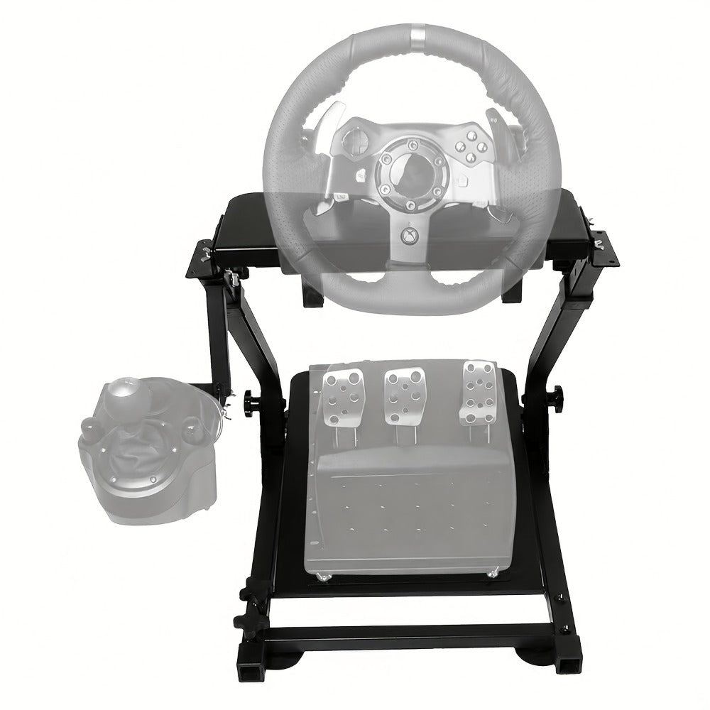 Racing Wheel Stand Height Adjustable 22"-30" Steel Driving Simulator Cockpit, Compatible with Logitech G25 G27 G29 G920