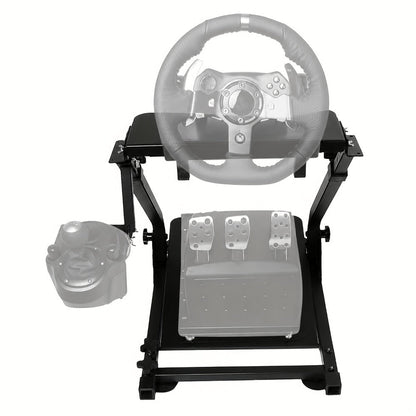 Racing Wheel Stand Height Adjustable 22"-30" Steel Driving Simulator Cockpit, Compatible with Logitech G25 G27 G29 G920