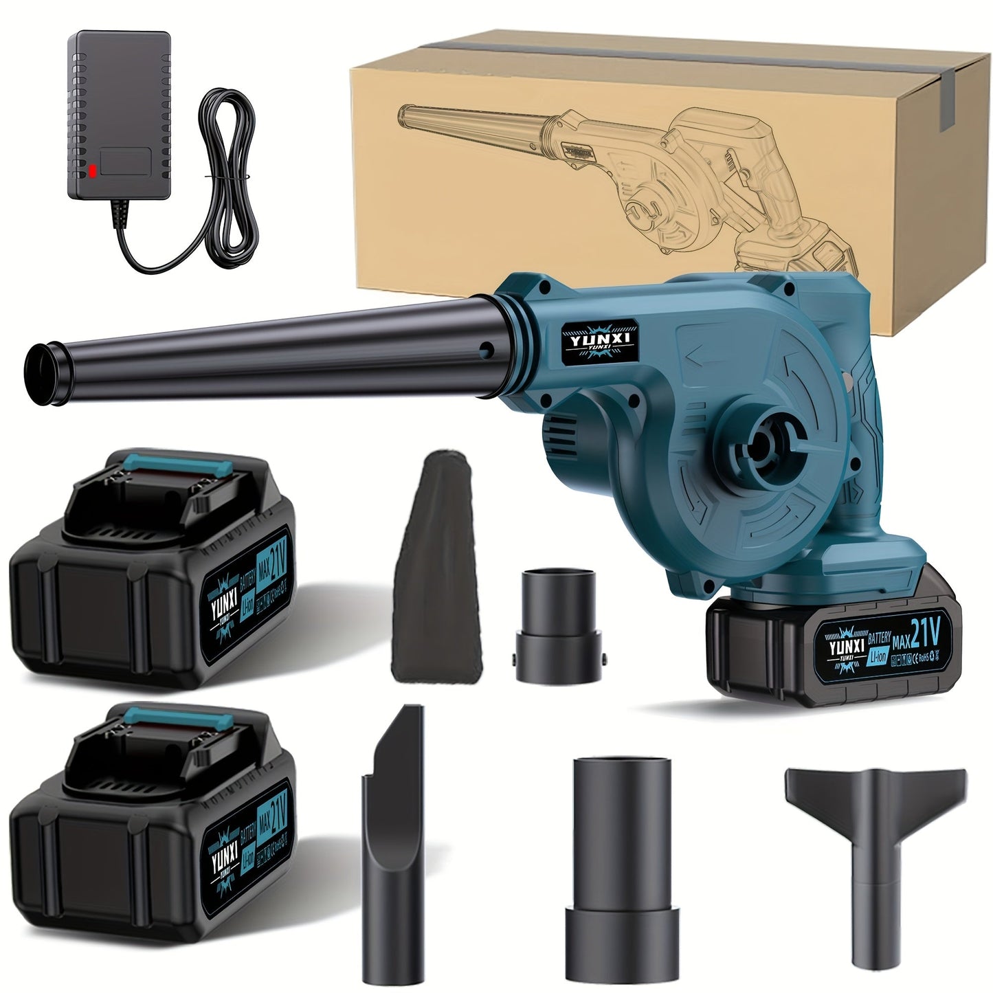 Leaf Blower Cordless for Garden, Patio and Yard Use, with the Listed Configuration, for Everyday Use and Organized Storage