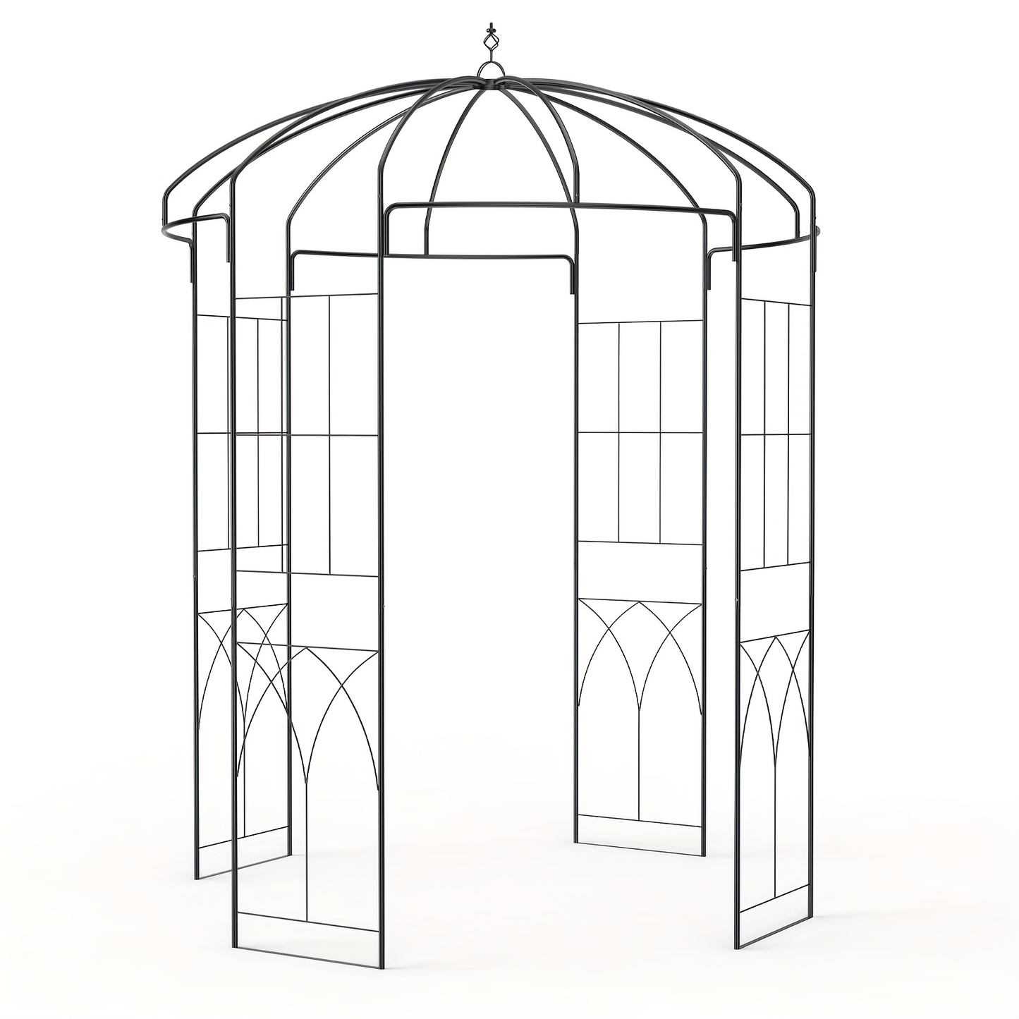 Garden Gazebo Arch 9ft Birdcage Pergola Climbing Plants Wedding Decor
