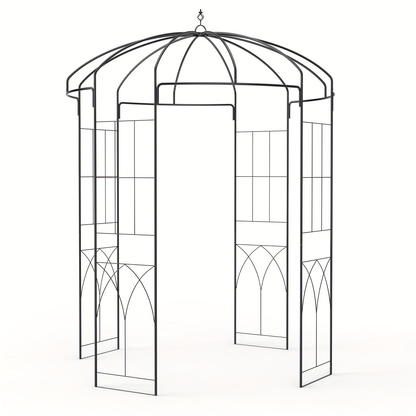 Garden Gazebo Arch 9ft Birdcage Pergola Climbing Plants Wedding Decor
