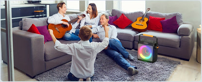 JYX T19-T Karaoke Machine for Adults with 2 Microphones & RGB Light Show – Wireless Bluetooth Speaker
