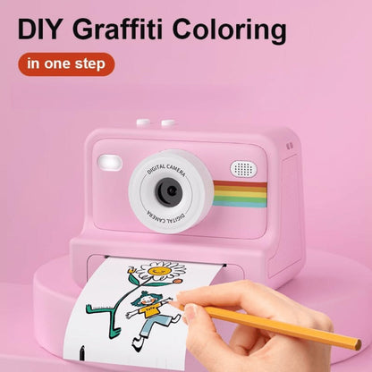 Instant Print Digital Camera with 1-Second Photo Printing, 1080P HD Screen, Selfie & Video Camera