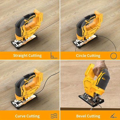 Power Tools ELECMAPS Cordless Jigsaw for DeWalt 20V Max Battery Format with LED, Orbital Settings and Bevel Base