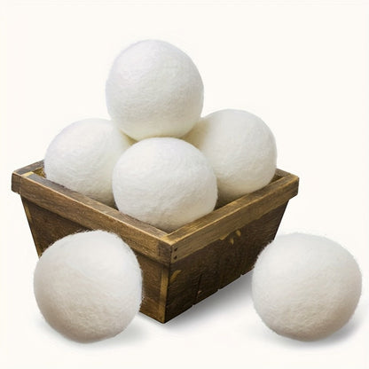 Wool Dryer Balls XL 6 Pack – 100% Natural Wool Fabric Softener, Reusable Dryer Balls Reduce Drying Time & Wrinkles
