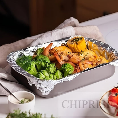 Pre-Cut Aluminum Foil Sheets 200-Count 9x10.75 Inch Pop-Up Dispenser Box Heavy Duty Foil for Baking Grilling Roasting Cooking Food Storage