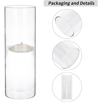 Clear Cylinder Glass Vases Set Wedding Centerpieces Home Decor for Entryways, Bedrooms and Living Spaces